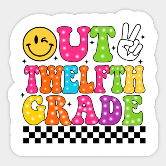 Peace Out School, Graduation Twelfth Grade, Last Day of School, End of School Sticker by CrosbyD